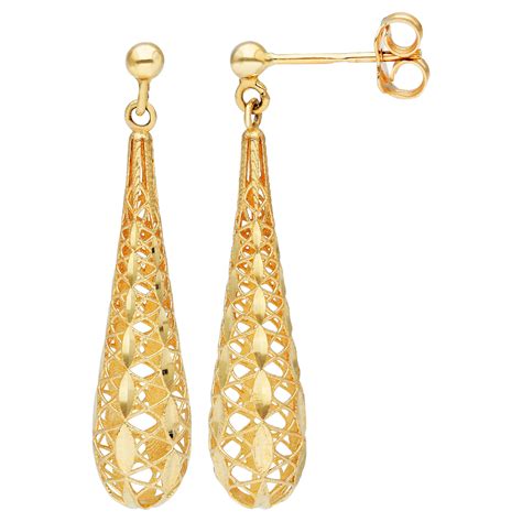 gucci 9ct gold filigree earrings|gucci earrings.